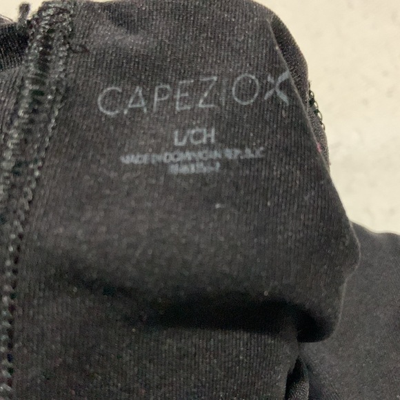 Capezio child large CL STUDIO COLLECTION HIGH NECK CAP SLEEVE LEOTARD Black - Picture 7 of 11